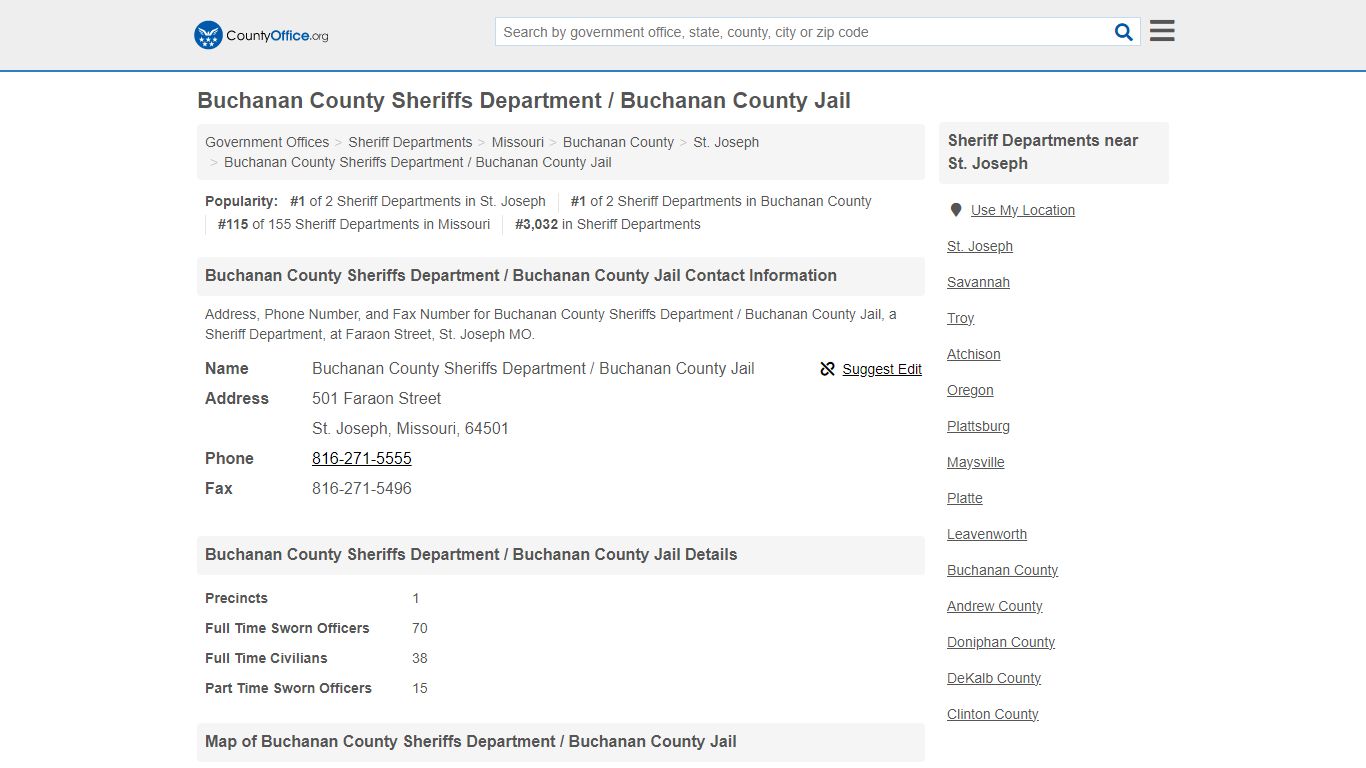 Buchanan County Sheriffs Department / Buchanan County Jail - St. Joseph ...